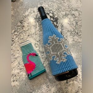 Freaker brand koozies flamingo and snowflake